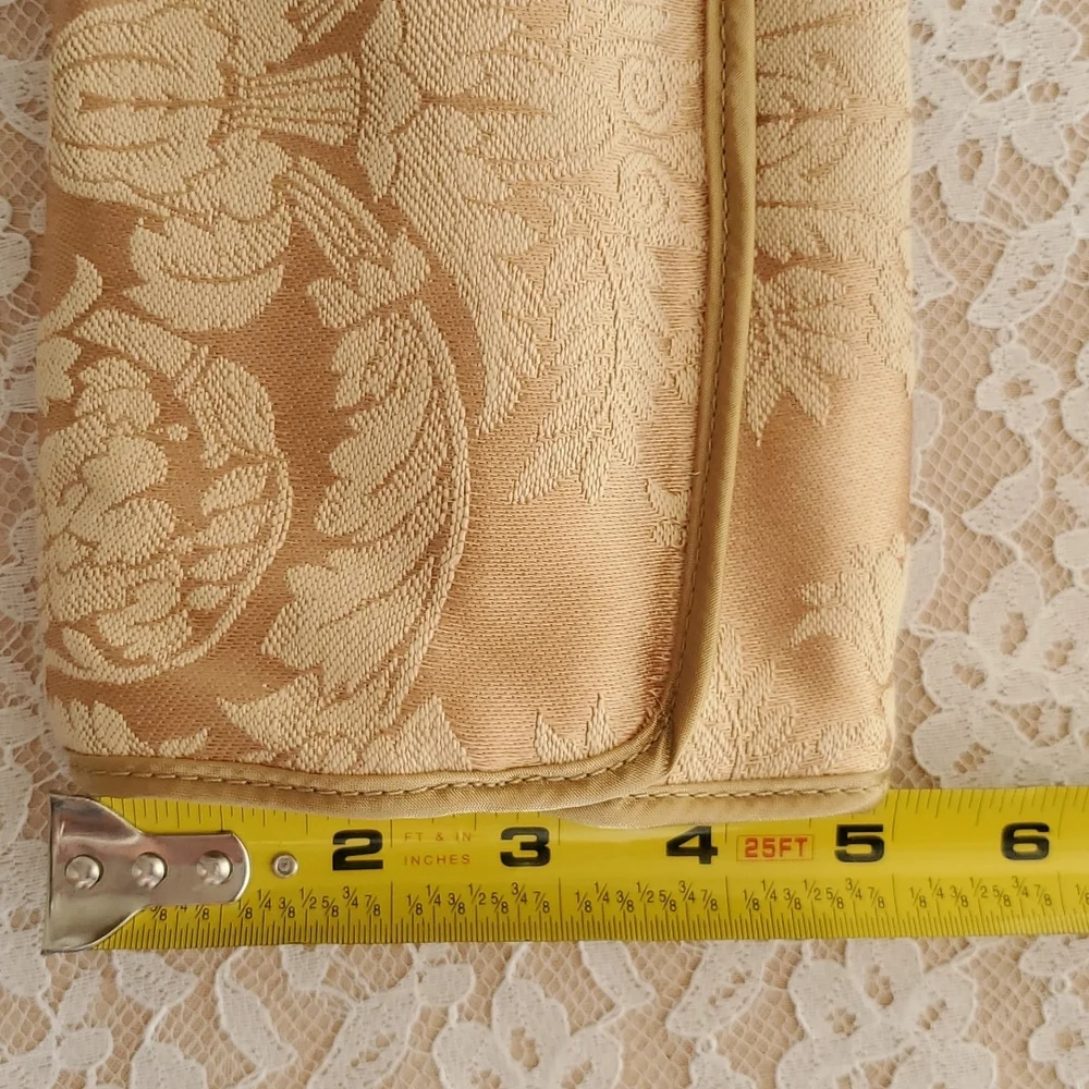 Gold Makeup or Jewelry travel bag. Hanging loop, 4 zipper compartments NWOT